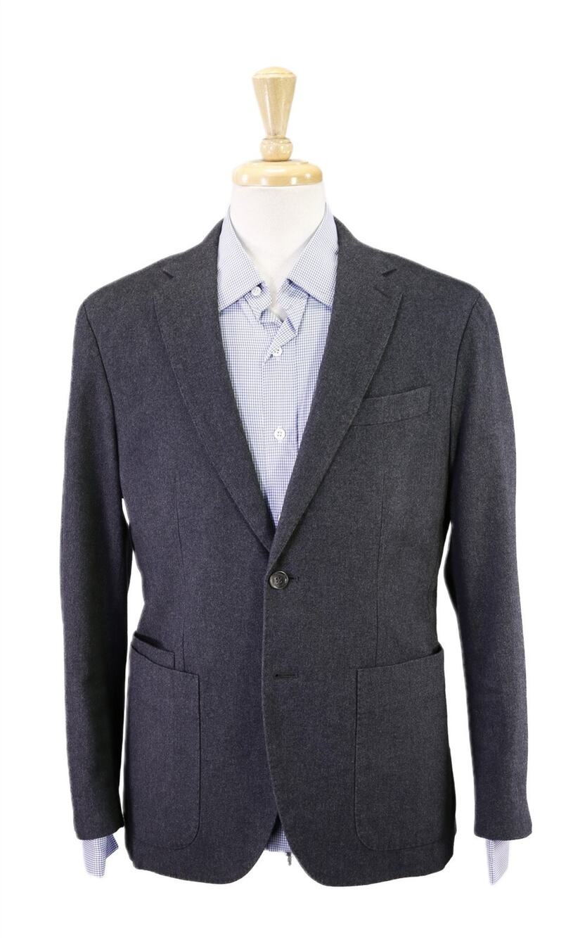 Banana Republic Gray Tweed Cotton Patch Pocket 2-Btn Slim Fit Blazer Jacket 38S